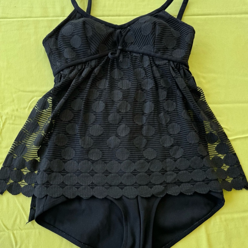Vintage 60’s Black Lace Babydoll Swimsuit - XS to S